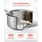 1.5QT Silver Saucepan with Glass Lid and Tri-Ply Aluminum Core Induction and Gas Stove Safe